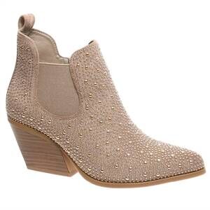 NEW OLEM women's dusty embellished bootie in taupe